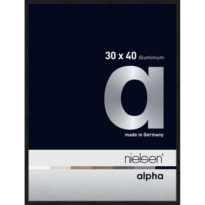 Alpha Noir anodisé mat 30 x 40 cm
