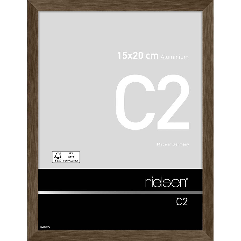 C2 Ambre mat brossé 15 x 20 cm