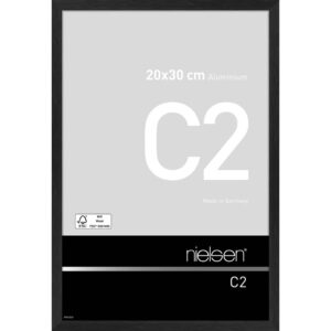 C2 Noir mat brossé 20 x 30 cm