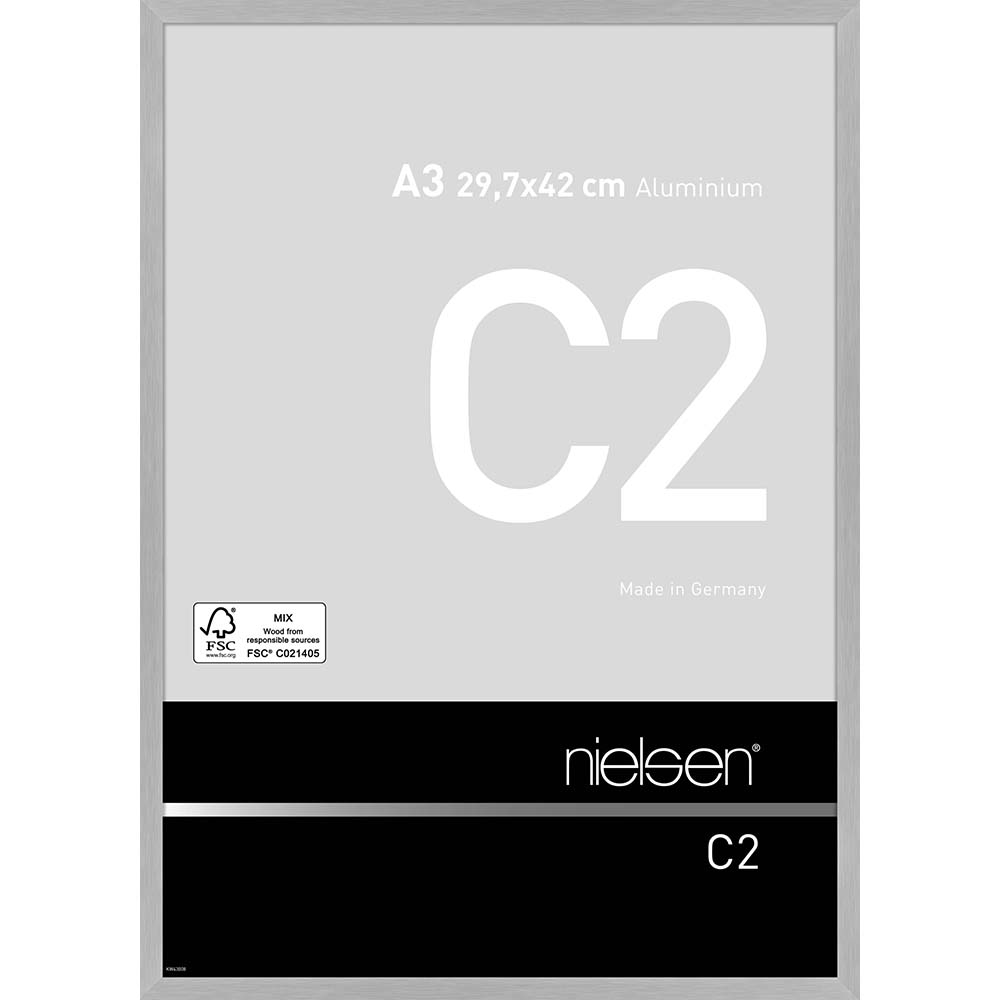 C2 Argent mat brossé 29,7 x 42 cm