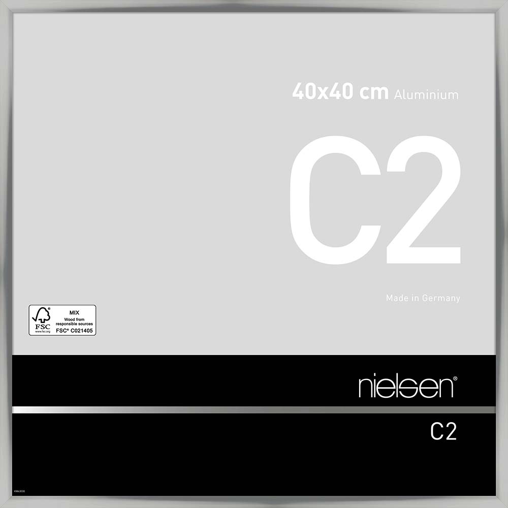 C2 Argent poli 40 x 40 cm