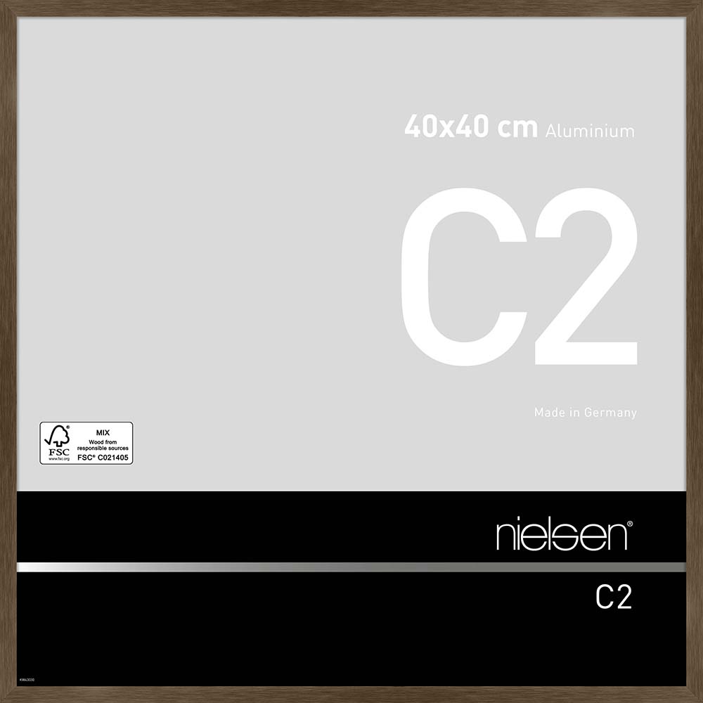 C2 Ambre mat brossé 40 x 40 cm