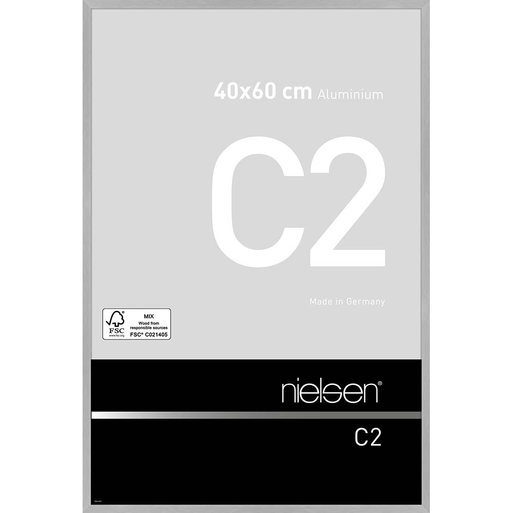 C2 Argent mat brossé 40 x 60 cm