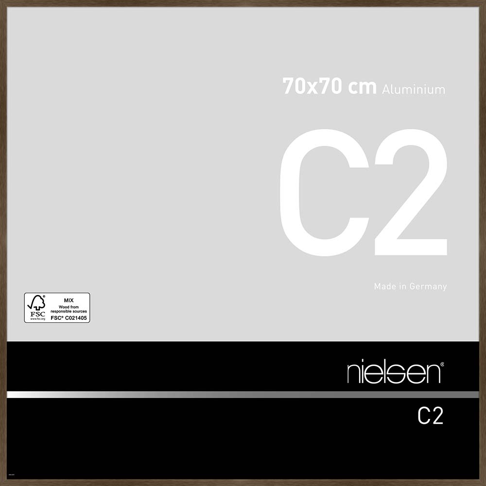 C2 Ambre mat brossé 70 x 70 cm