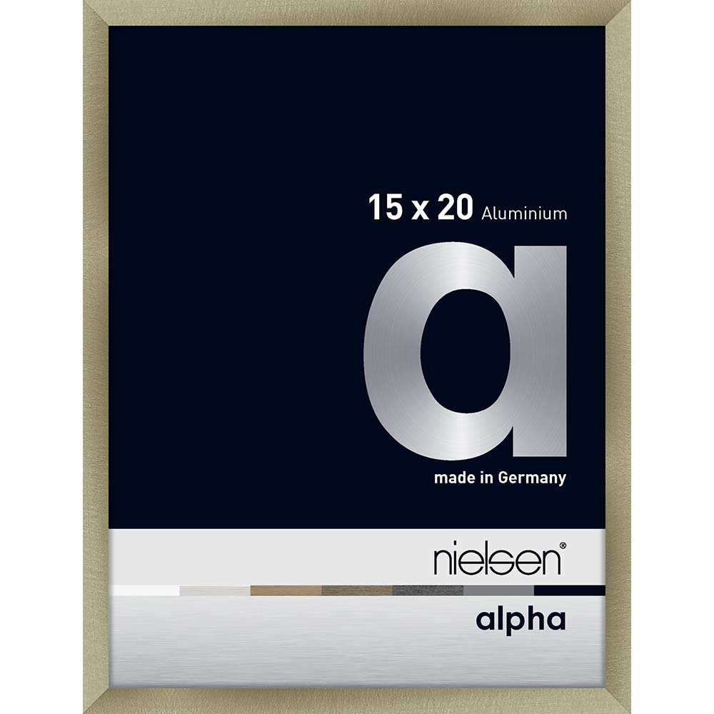 Alpha Acier brossé 15 x 20 cm