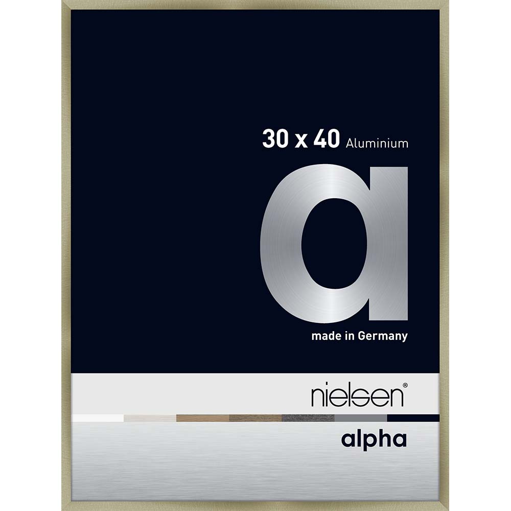 Alpha Acier brossé 30 x 40 cm