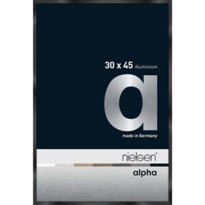 Alpha Noir anodisé brillant 30 x 45 cm