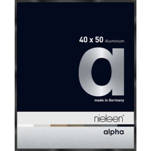 Alpha Noir anodisé brillant 40 x 50 cm