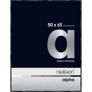 Alpha Noir anodisé brillant 50 x 65 cm