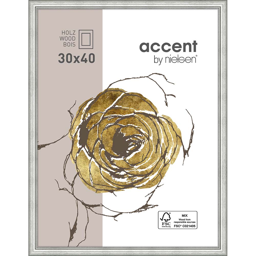 Ascott Argent 30 x 40 cm